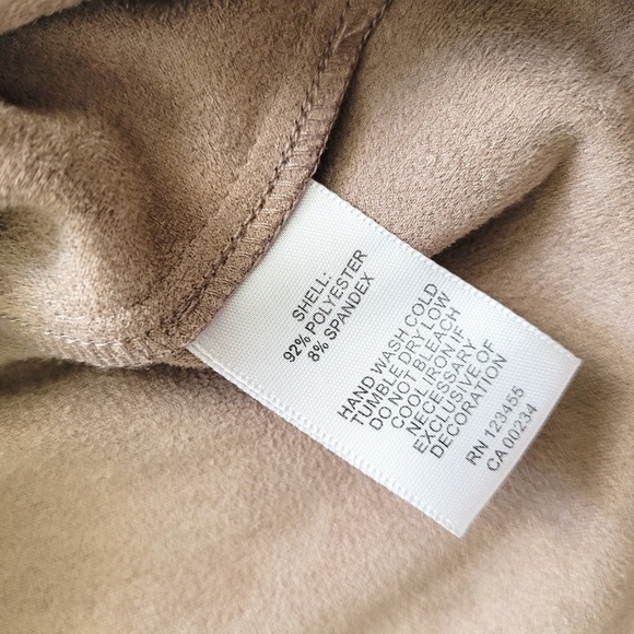 Lord & Taylor Western Shift Dress‎ Faux Suede Tan Gold Studs Short Sleeve Small - Picture 15 of 15